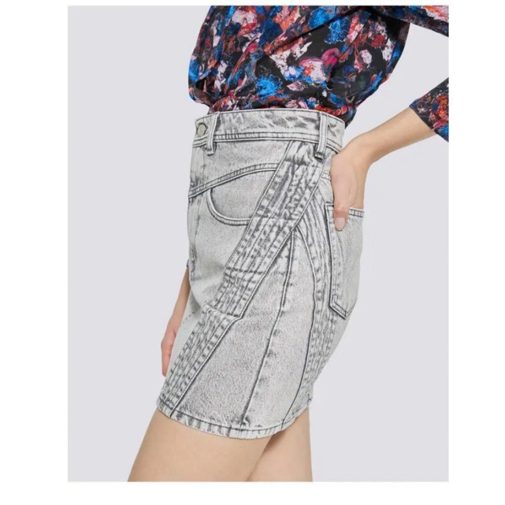 Iro Paris Jaliska Denim Mini Skirt Blue Size FR38 /US 6 - Picture 3 of 14
